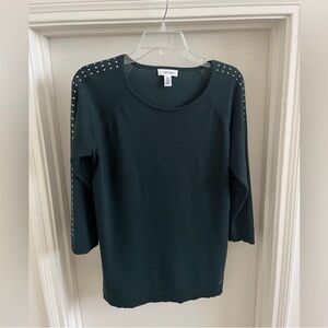 3/$20 bundle Calvin Klein Dark Green 3/4 sleeve sweater size Medium